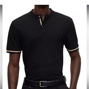 Hugo boss Pollini Slim Fit Henley Shirt in large size